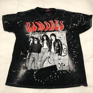 Bleached Ramones Graphic T-shirt